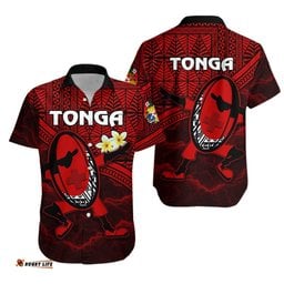 Tonga Rugby Hawaiian Shirt Dab Trend Creative