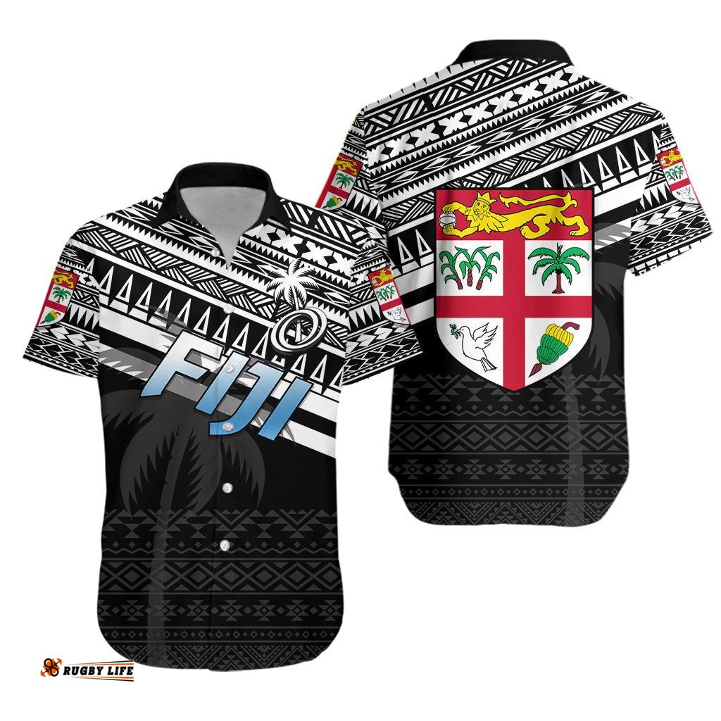 Fiji Rugby Hawaiian Shirt Coconut Tree Version