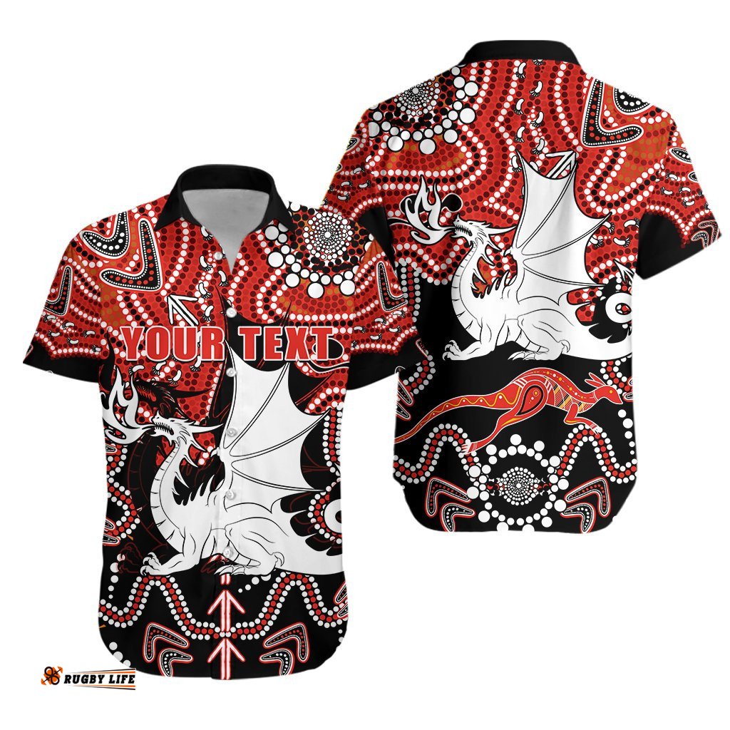 Custom Personalised Dragons Hawaiian Shirt St. George Indigenous Limited