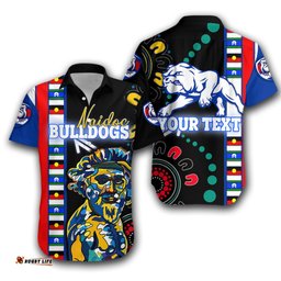 Custom Personalised Western Football Bulldogs Hawaiian Shirt NAIDOC Week Indigenous