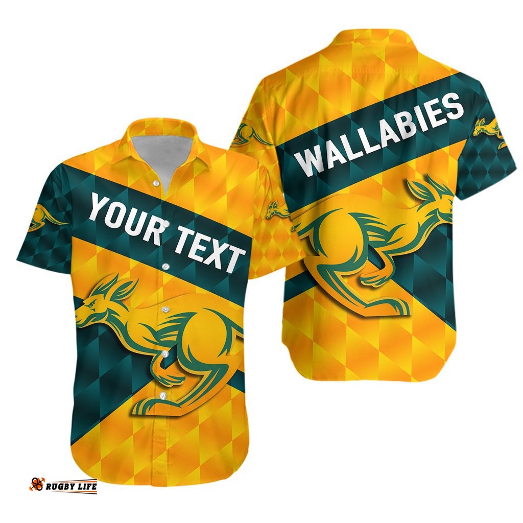 Custom Personalised Wallabies Hawaiian Shirt Sporty Style