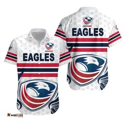 USA Rugby Hawaiian Shirt Eagles Simple Style White
