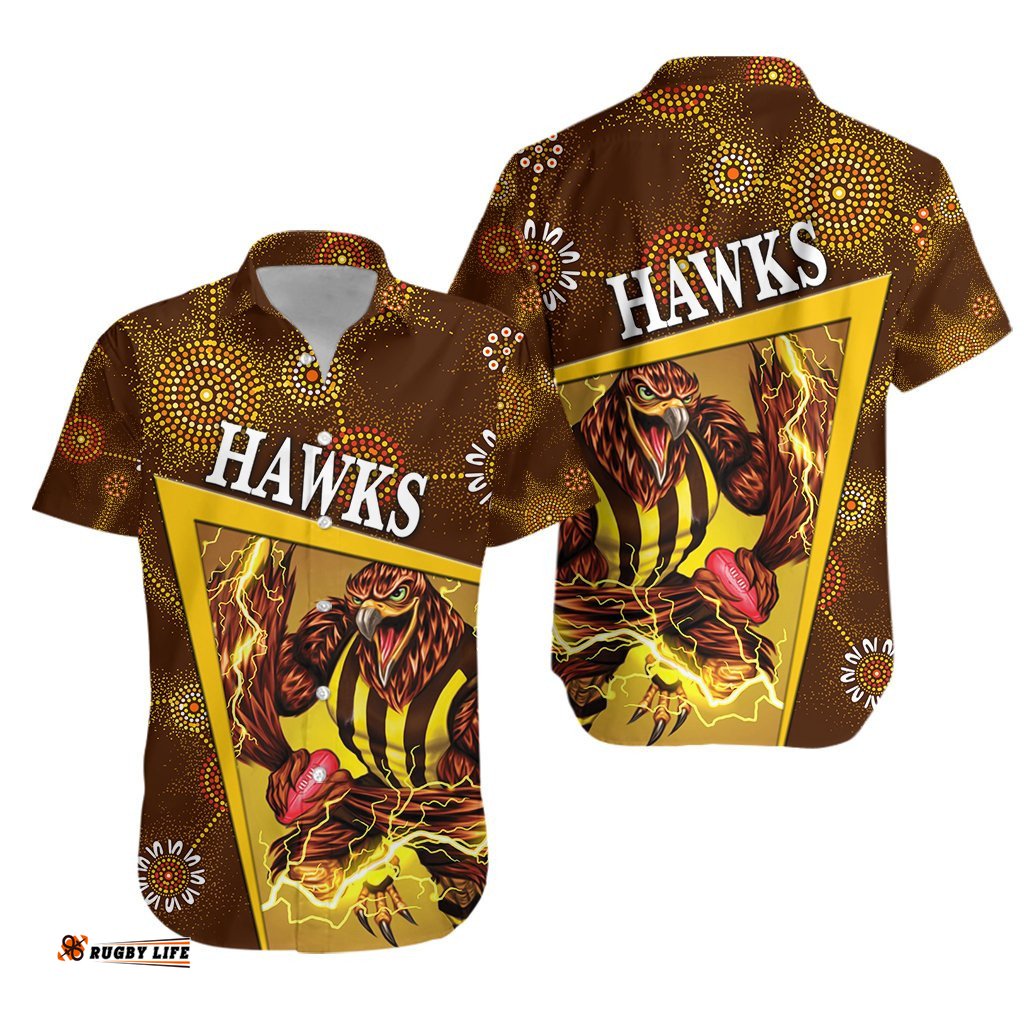Hawthorn Hawaiian Shirt Hawks Indigenous Limited Edition NO.2