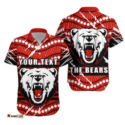 Custom Personalised Bears Hawaiian Shirt North Sydney Only
