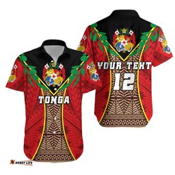 Custom Personalised Tonga Rugby Hawaiian Shirt Style Gown
