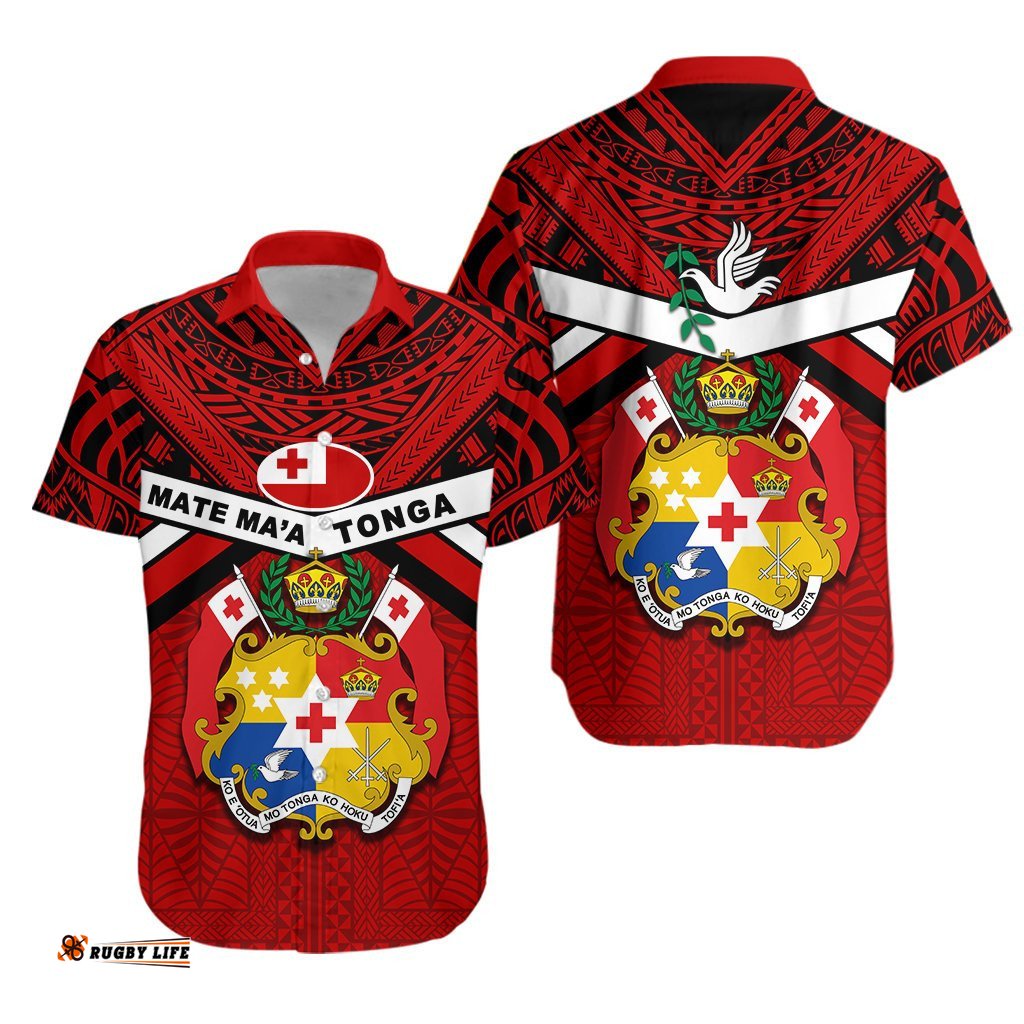 Tonga Rugby Hawaiian Shirt Mate Ma'a Tonga