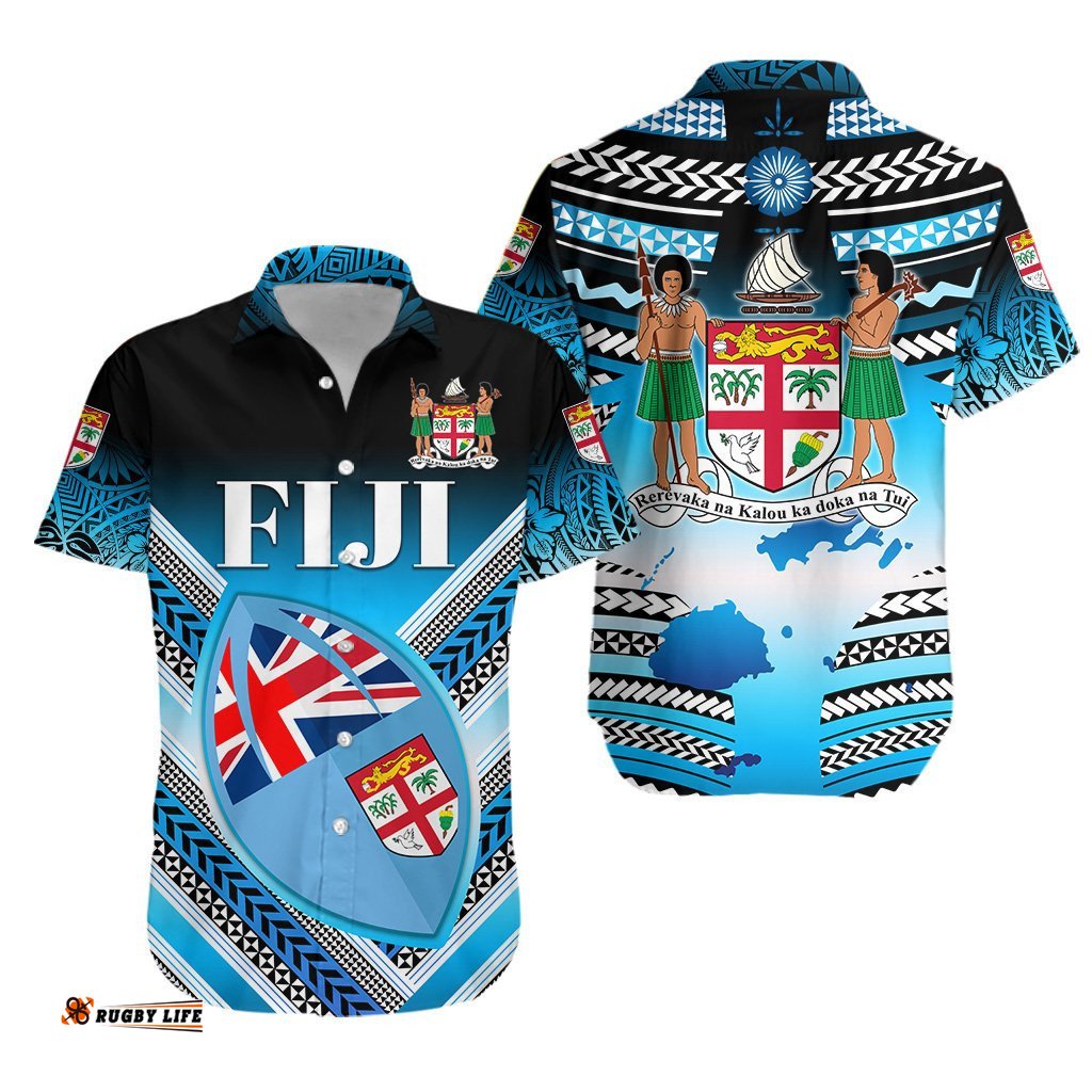 Fiji Rugby Hawaiian Shirt Map Creative Style