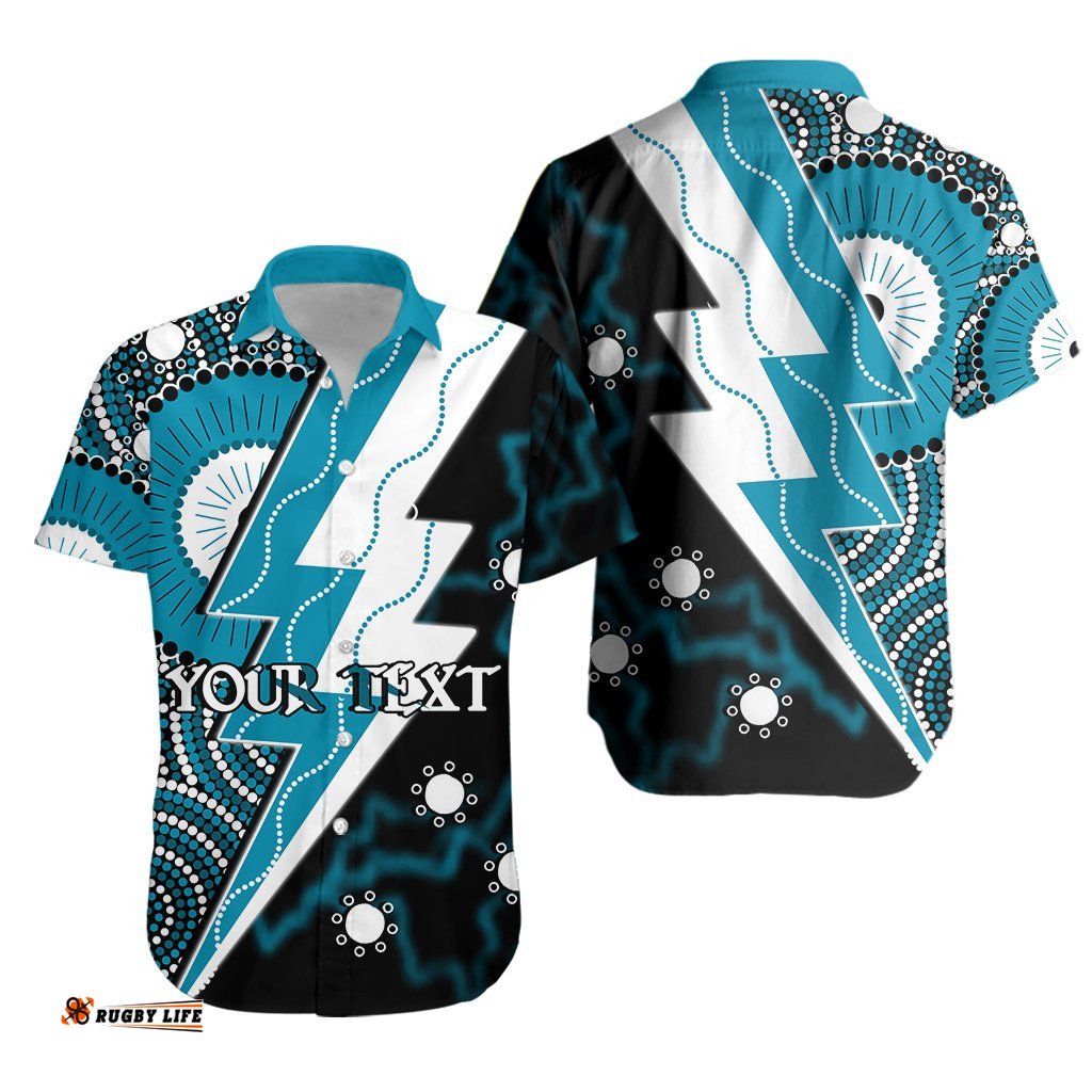 Custom Personalised Power Hawaiian Shirt Thunda Port Adelaide
