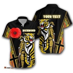Custom Personalised Richmond Premier Hawaiian Shirt Tiger And Soldiers