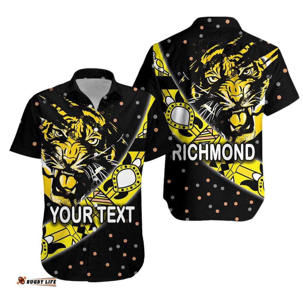 Custom Personalised Richmond Hawaiian Shirt Tigers Dotted