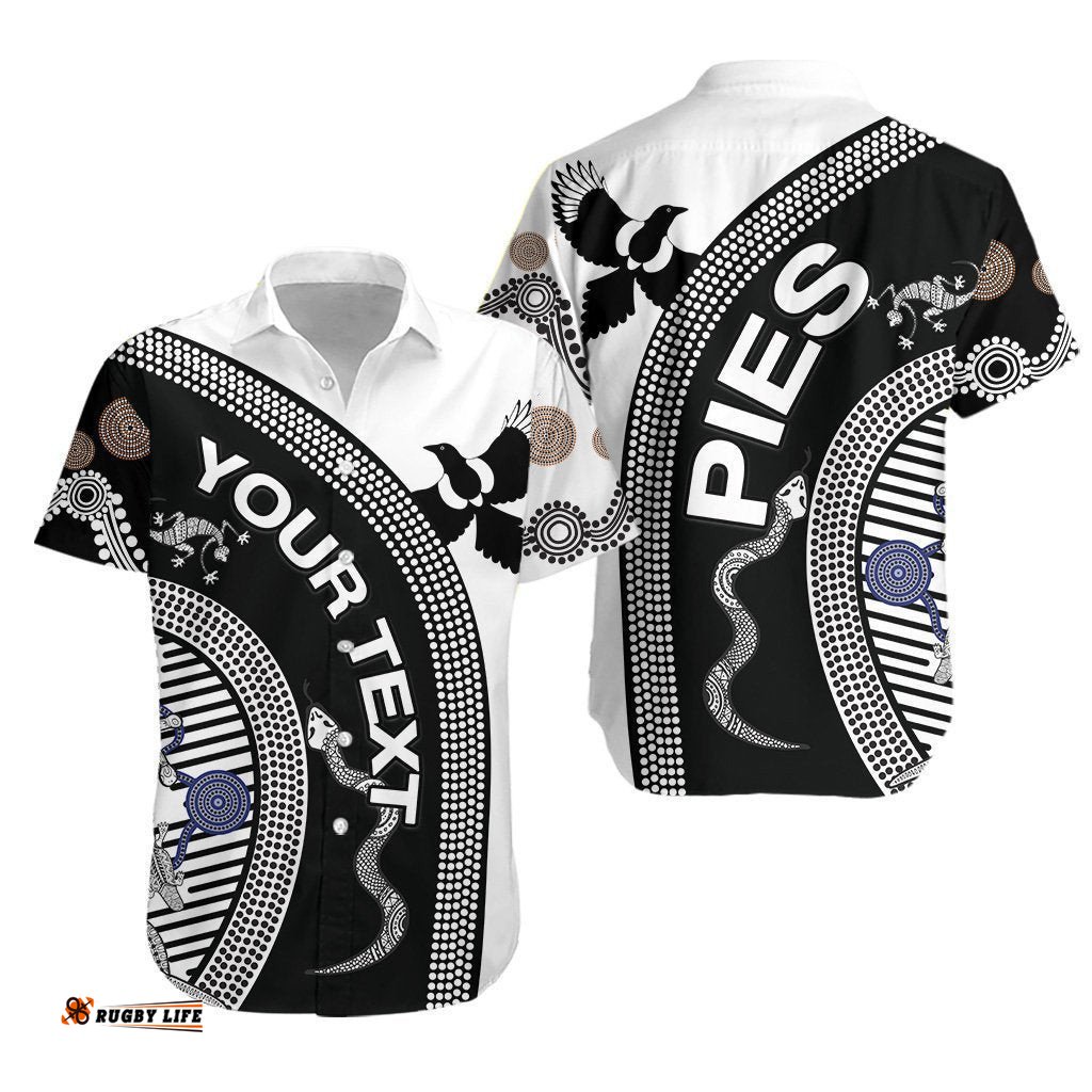 Custom Personalised Collingwood Hawaiian Shirt Pies Unique Indigenous