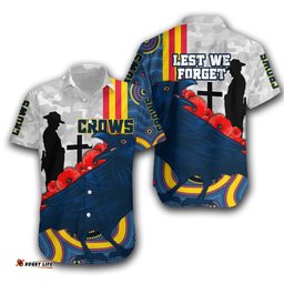 Adelaide Hawaiian Shirt Special Crows ANZAC Day