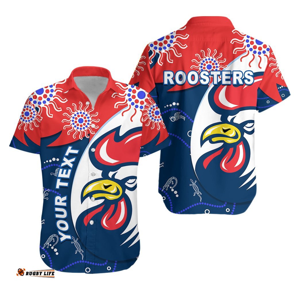Custom Personalised Roosters Hawaiian Shirt Sydney Forever Chooks