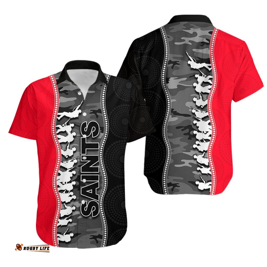 ST Kilda Hawaiian Shirt ANZAC Day Army