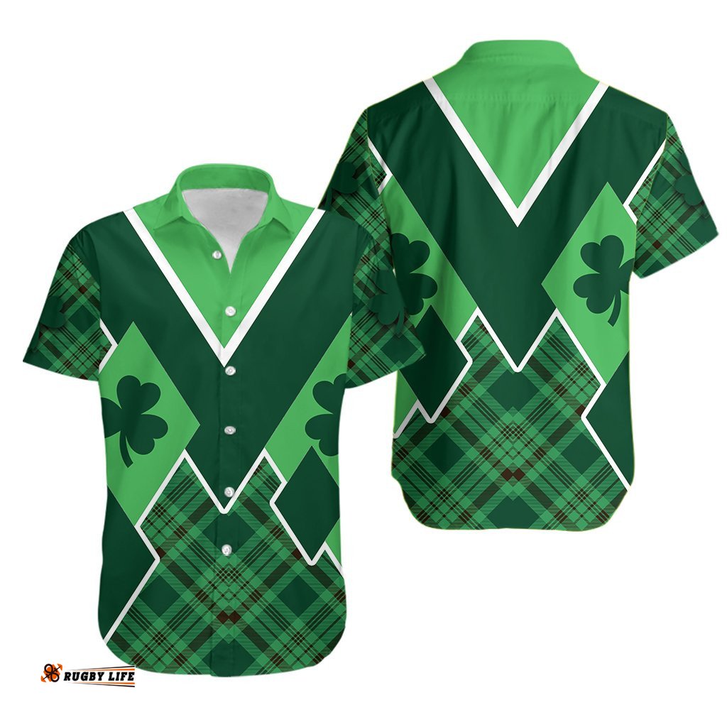 St. Patrick Day Ireland Hawaiian Shirt Shamrock