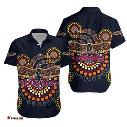 Custom Personalised Adelaide Hawaiian Shirt Indigenous Crows