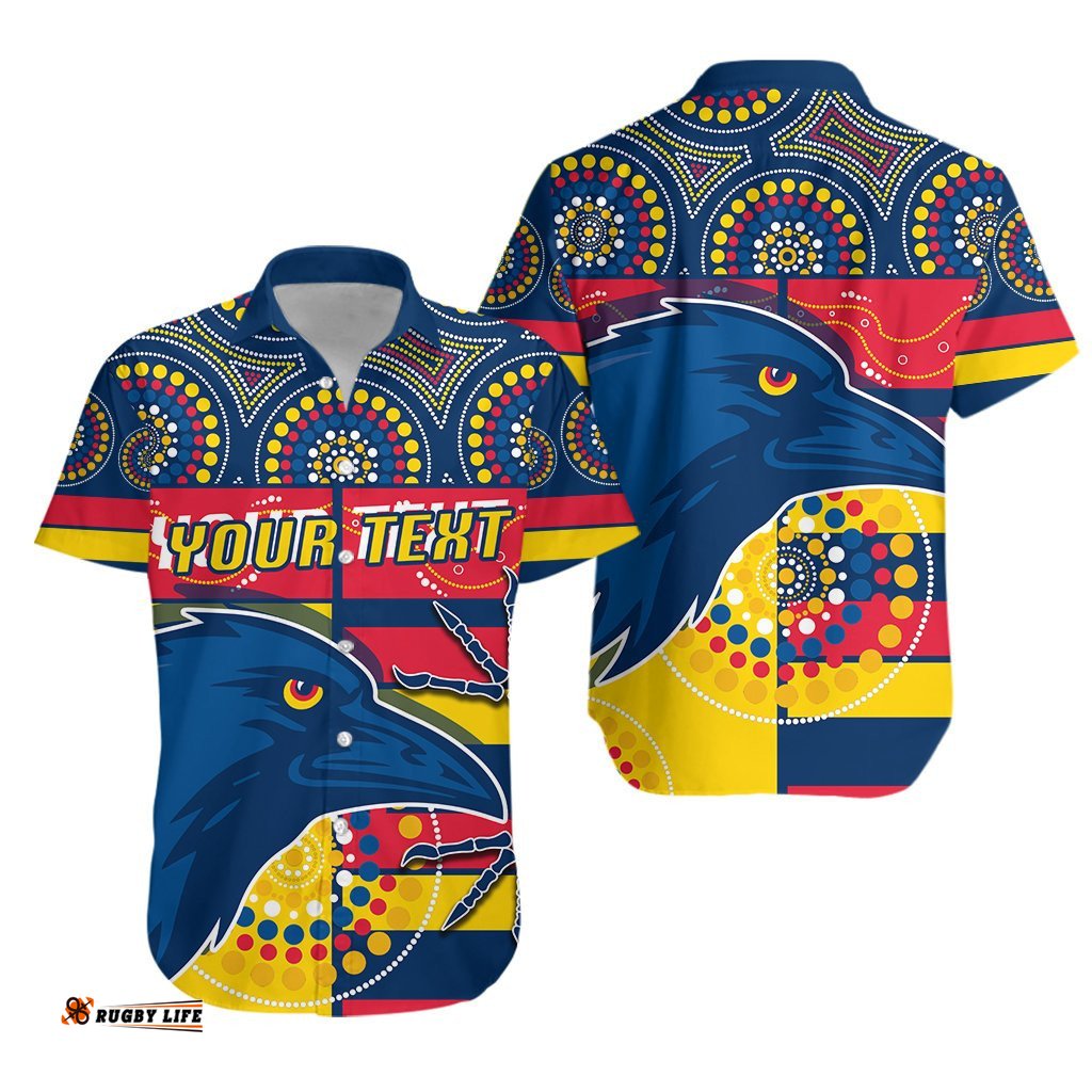 Custom Personalised Adelaide Hawaiian Shirt Indigenous Crows