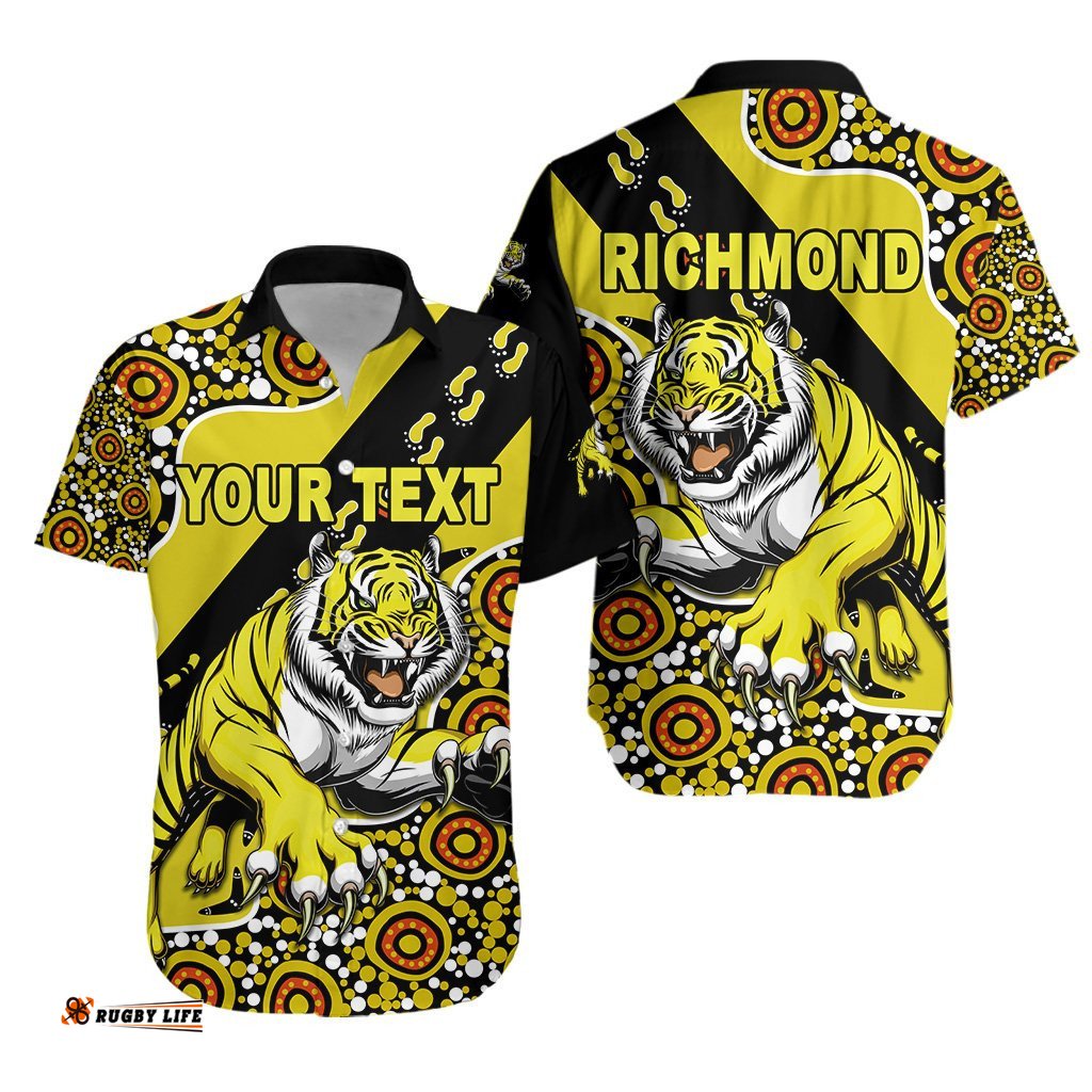 Custom Personalised Richmond Hawaiian Shirt Indigenous Tigers