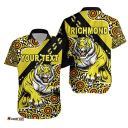 Custom Personalised Richmond Hawaiian Shirt Indigenous Tigers