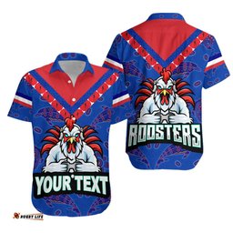Custom Personalised Sydney Roosters Indigenous ANZAC Hawaiian Shirt Prairie Style