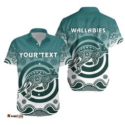 Custom Personalised Wallabies Hawaiian Shirt Brilliant Future Wallaby