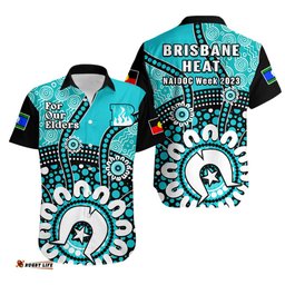Brisbane Heat NAIDOC Hawaiian Shirt Indigenous For Our Elders
