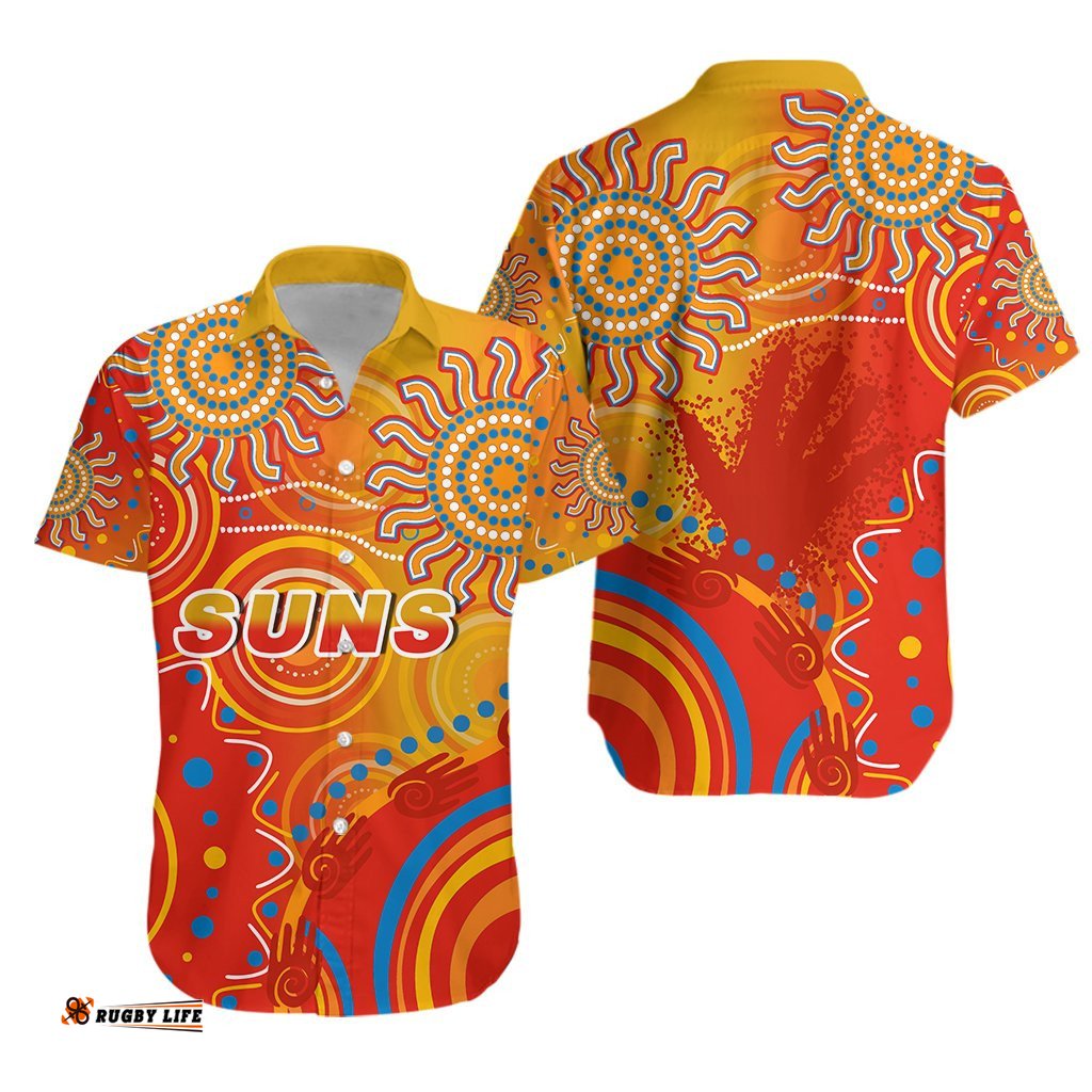 Suns Hawaiian Shirt Sun Indigenous Gold Coast