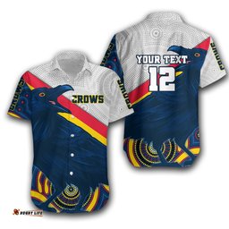 Custom Personalised Adelaide Hawaiian Shirt Special Crows Aboriginal