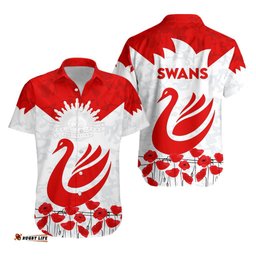Sydney Hawaiian Shirt Swans ANZAC day