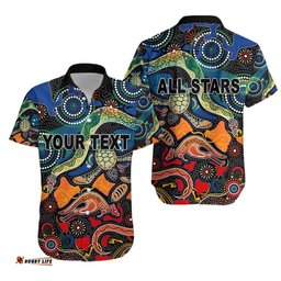 Custom Personalised Indigenous Hawaiian Shirt All Stars Pride Version