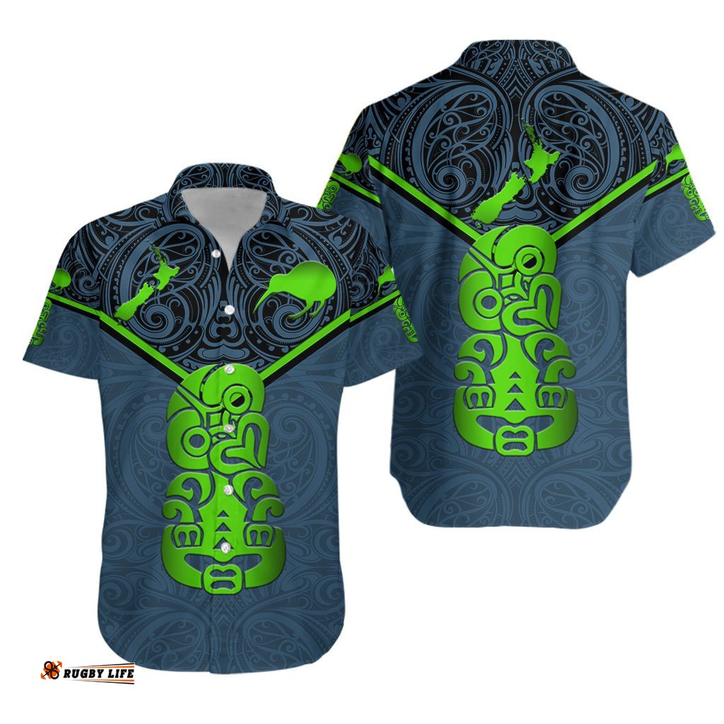 New Zealand Maori Rugby Hawaiian Shirt Pride Version Navy