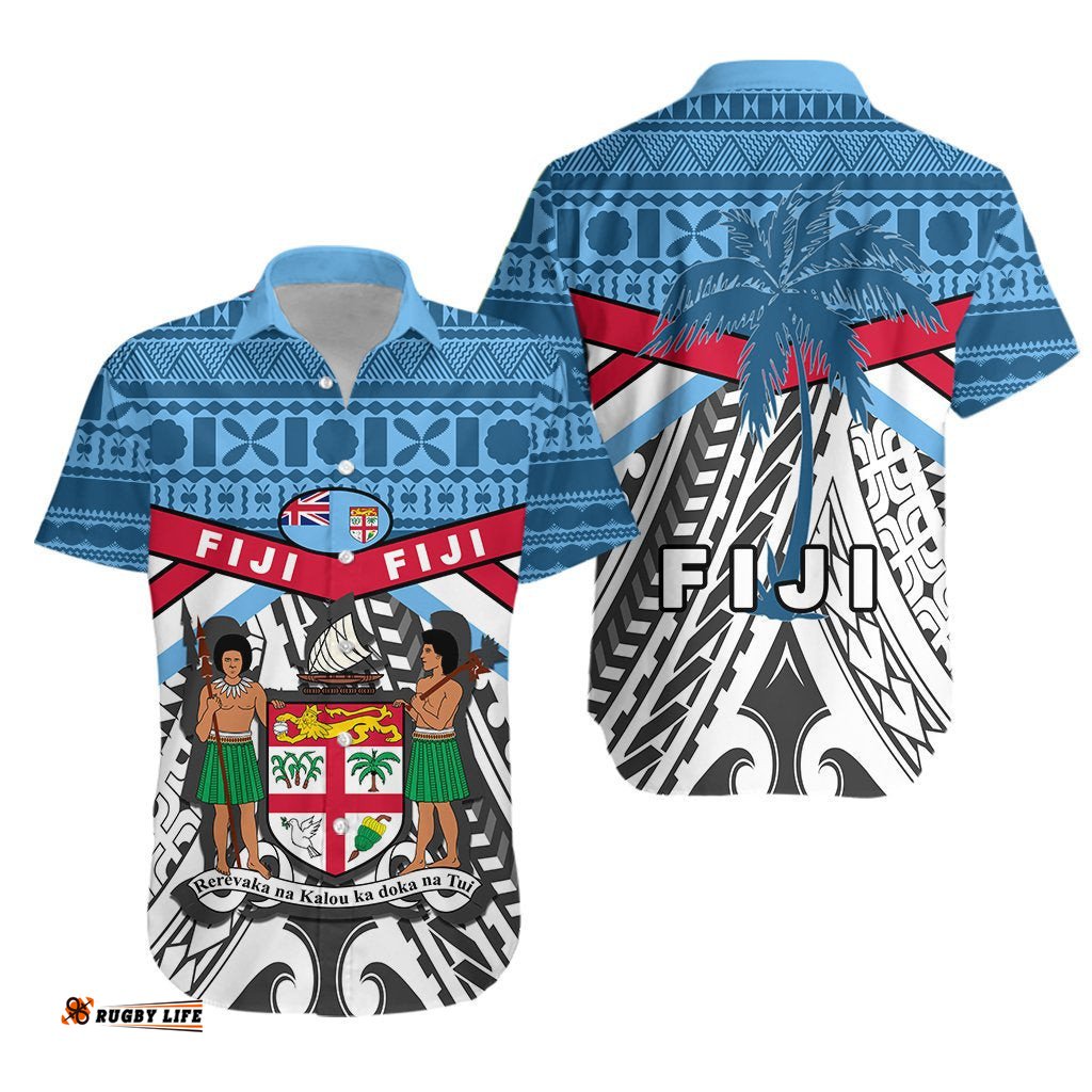 Fiji Rugby Hawaiian Shirt Tapa Cloth