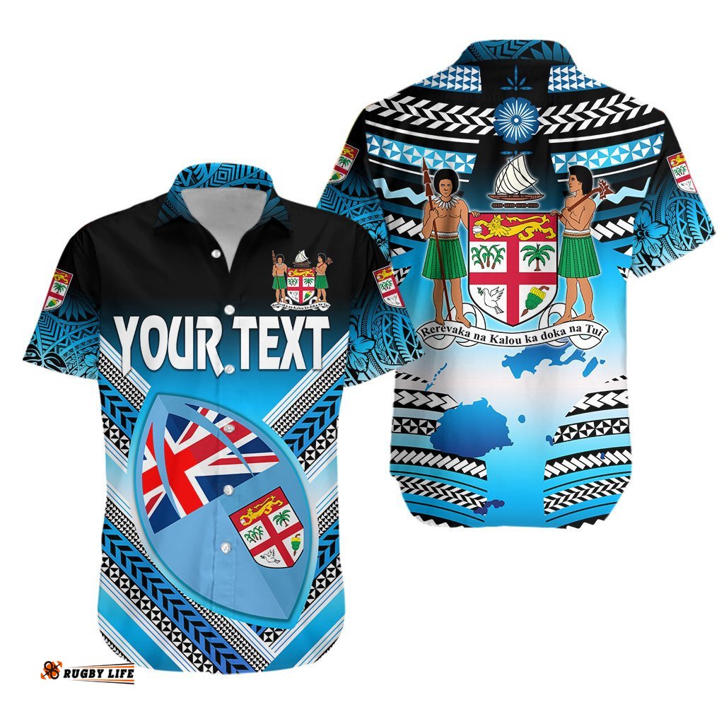 Custom Personalised Fiji Rugby Hawaiian Shirt Map Creative Style