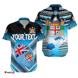 Custom Personalised Fiji Rugby Hawaiian Shirt Map Creative Style