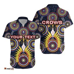 Custom Personalised Adelaide Hawaiian Shirt Original Indigenous Crows