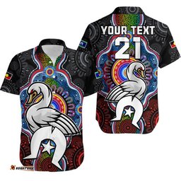 Custom Personalised Swans Football NAIDOC Week Hawaiian Shirt Indigenous