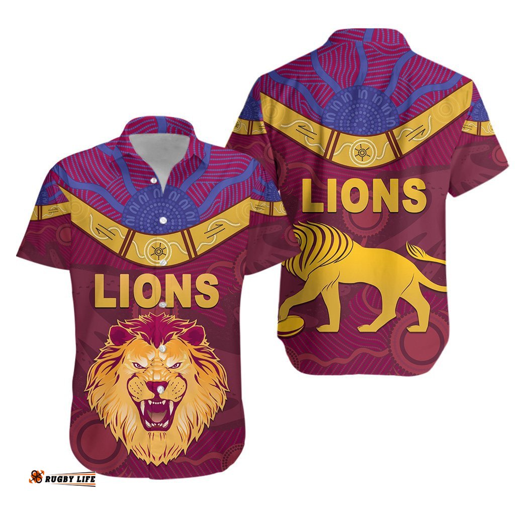Brisbane Lions Hawaiian Shirt Unique Indigenous