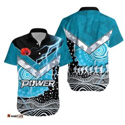 Power ANZAC Day Hawaiian Shirt Port Adelaide Lighting