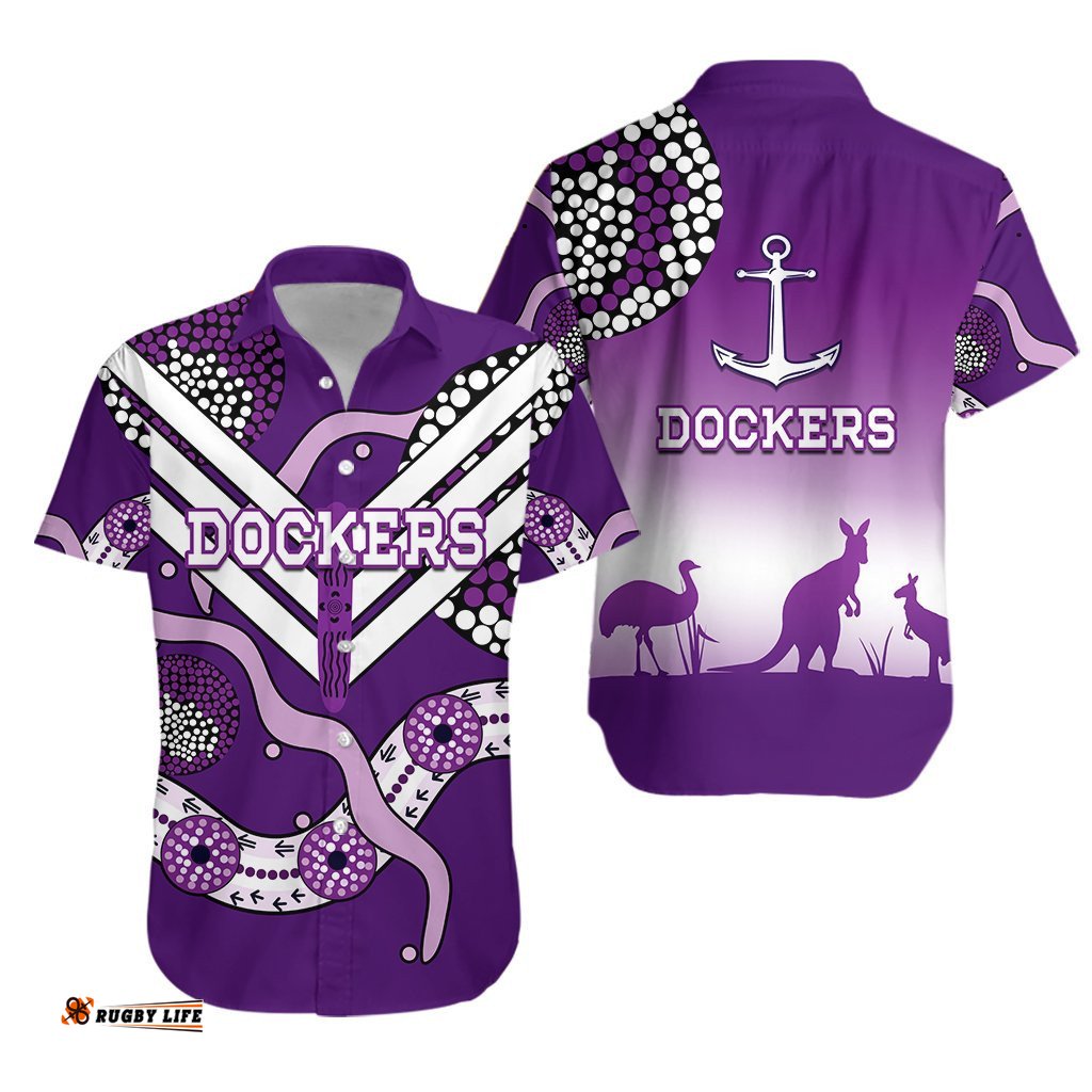 Dockers Hawaiian Shirt Indigenous Fremantle Freo