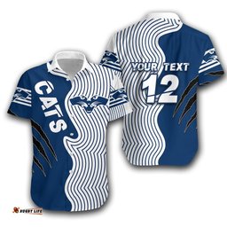 Custom Personalised Geelong Hawaiian Shirt Cats Indigenous