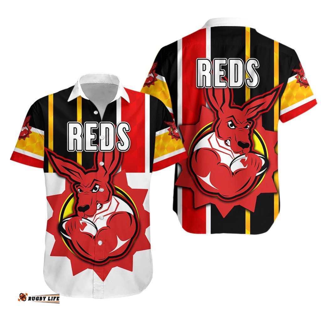 Western Hawaiian Shirt Reds Original Style