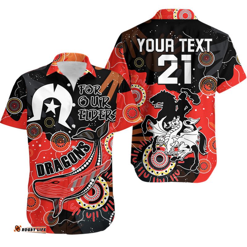 Custom Personalised Dragons Rugby NAIDOC Hawaiian Shirt Torres Strait Aboriginal