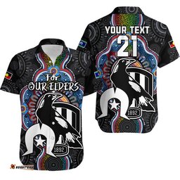 Custom Personalised Magpies Football NAIDOC Week Hawaiian Shirt For Our Elders Indigenous