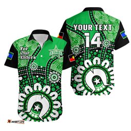 Custom Text And Number Melbourne Stars NAIDOC Hawaiian Shirt Indigenous For Our Elders