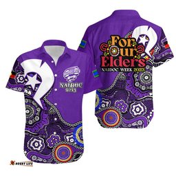 Hobart Hurricanes Cricket Hawaiian Shirt NAIDOC Patterns