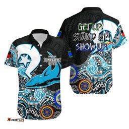 Sharks Rugby Hawaiian Shirt NAIDOC Patterns