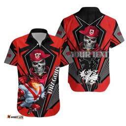 Custom Personalised Dragons Rugby Hawaiian Shirt Mascot St. George Illawarra Since 1998 Cool Skull
