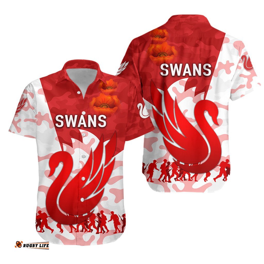 Sydney Swans Hawaiian Shirt ANZAC Vibes