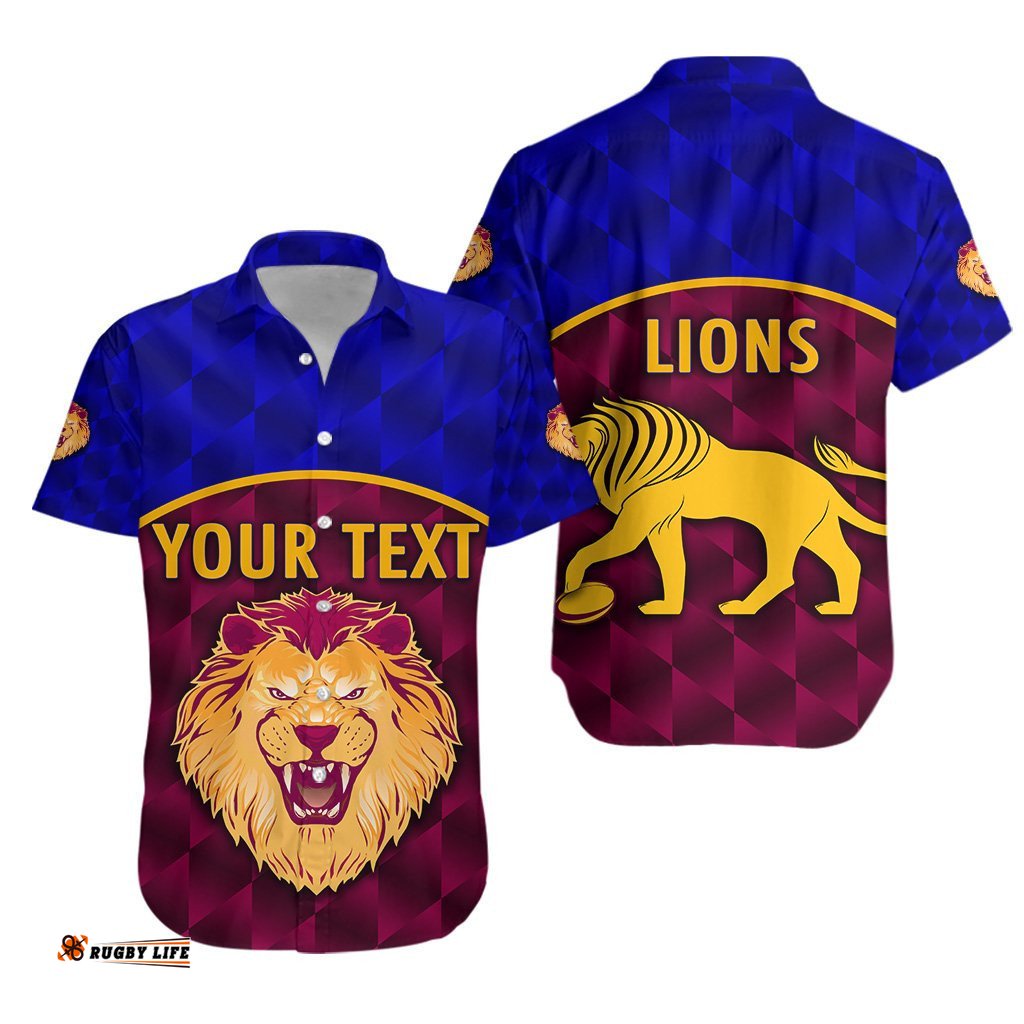 Custom Personalised Brisbane Lions Hawaiian Shirt Powerful