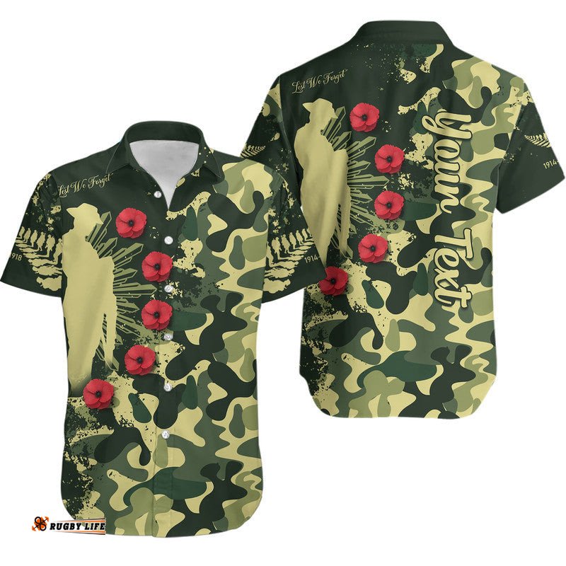 Custom Personalised Australia ANZAC Mix Camouflage Hawaiian Shirt
